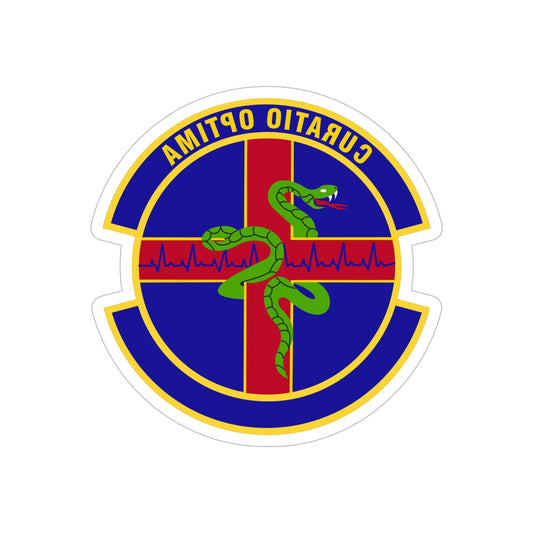 412 Healthcare Operations Squadron AFMC (U.S. Air Force) REVERSE PRINT Transparent STICKER-6" × 6"-The Sticker Space