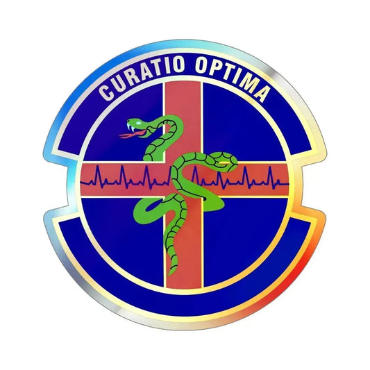 412 Healthcare Operations Squadron AFMC (U.S. Air Force) Holographic STICKER Die-Cut Vinyl Decal 6 Inch Holographic - The Sticker Space