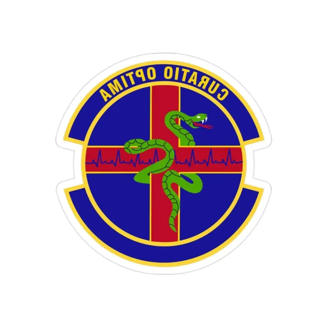 412 Healthcare Operations Squadron AFMC (U.S. Air Force) REVERSE PRINT Transparent Die-Cut STICKER - The Sticker Space