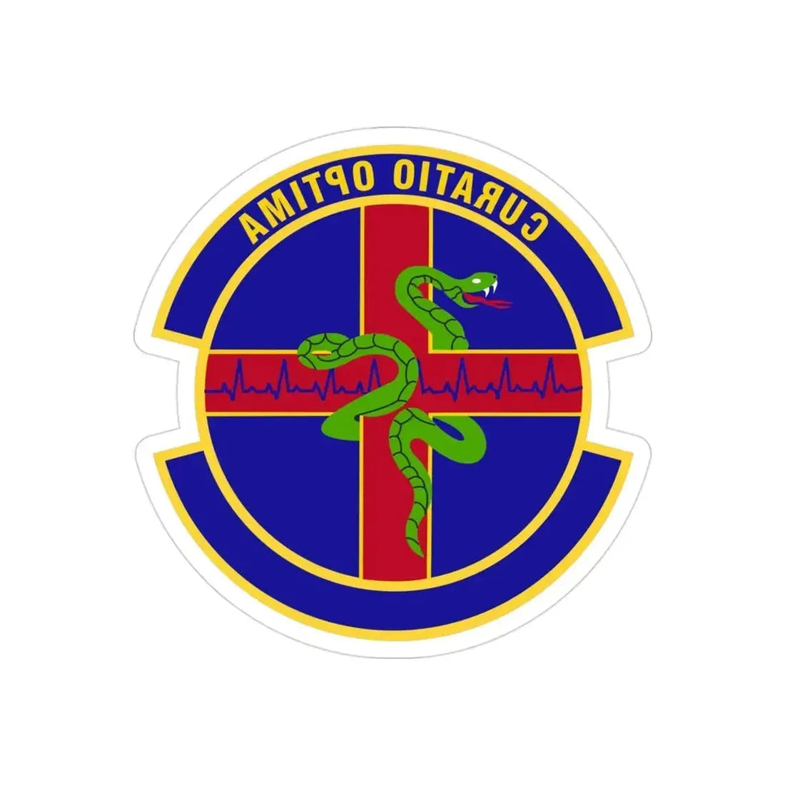 412 Healthcare Operations Squadron AFMC (U.S. Air Force) REVERSE PRINT Transparent Die-Cut STICKER - The Sticker Space