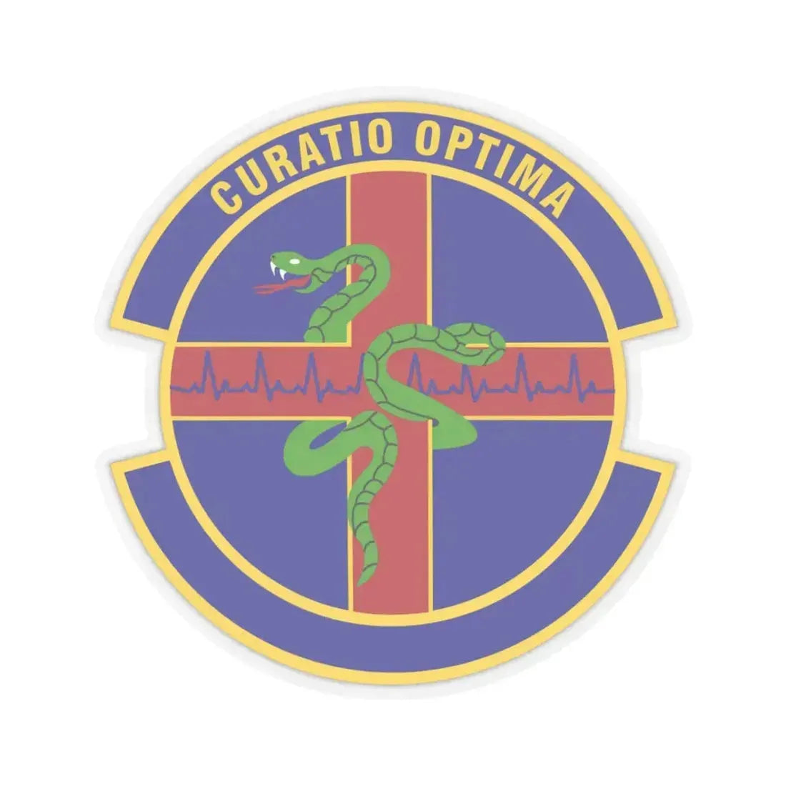 412 Healthcare Operations Squadron AFMC (U.S. Air Force) STICKER Vinyl Kiss-Cut Decal 3 Inch Transparent - The Sticker Space