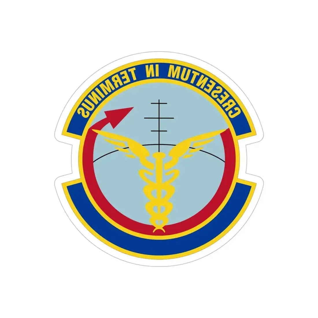 412 Operational Medical Readiness Squadron AFMC (U.S. Air Force) REVERSE PRINT Transparent Die-Cut STICKER - The Sticker Space