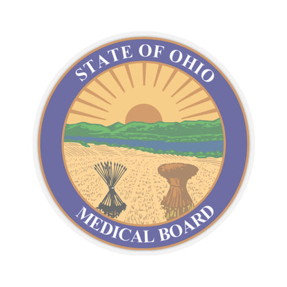 Seal of the Ohio Medical Board - STICKER Vinyl Kiss-Cut Decal