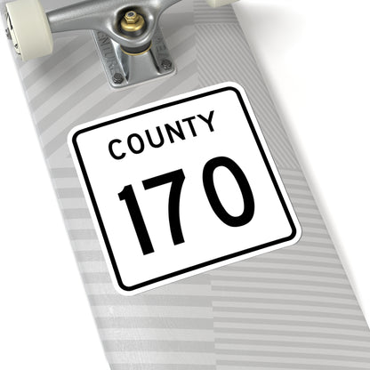 County 170 square (Minnesota) (Road Sign) STICKER Vinyl Kiss-Cut Decal