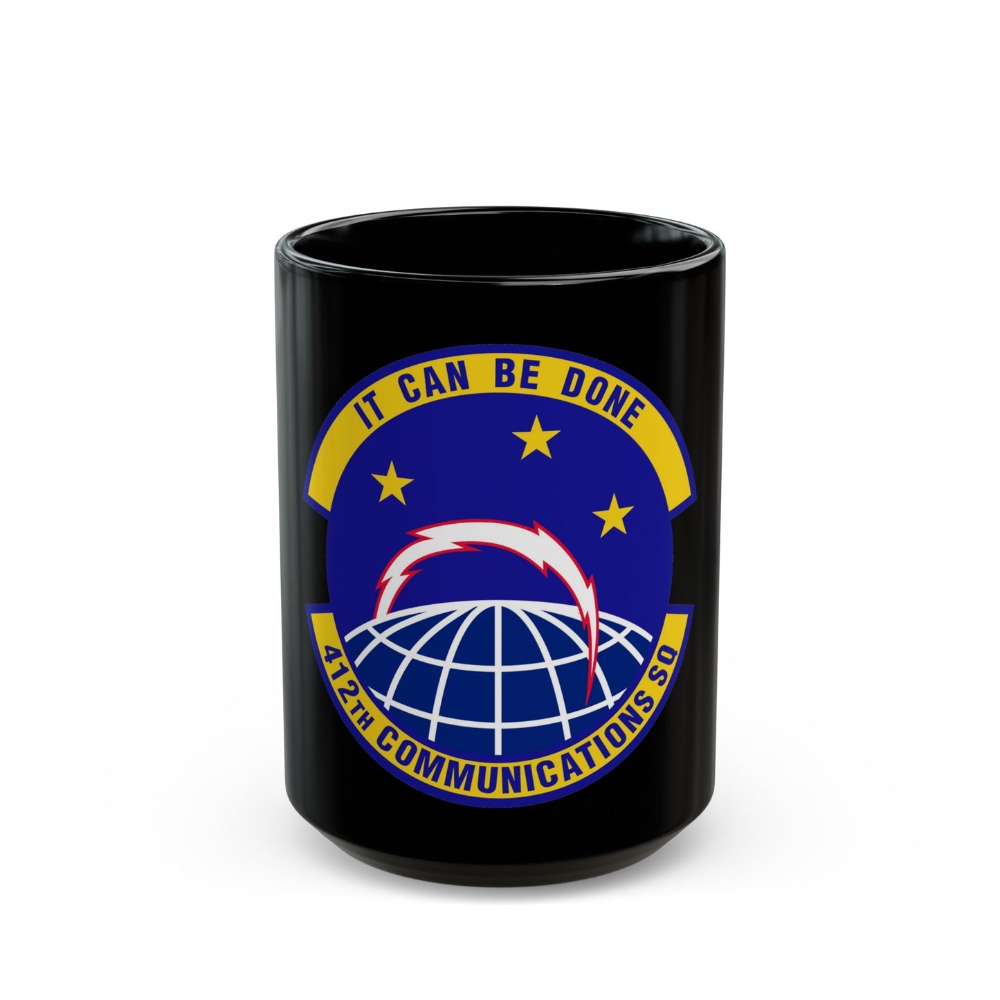 412th Communications Squadron (U.S. Air Force) Black Coffee Mug-15oz-The Sticker Space