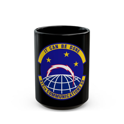 412th Communications Squadron (U.S. Air Force) Black Coffee Mug-15oz-The Sticker Space