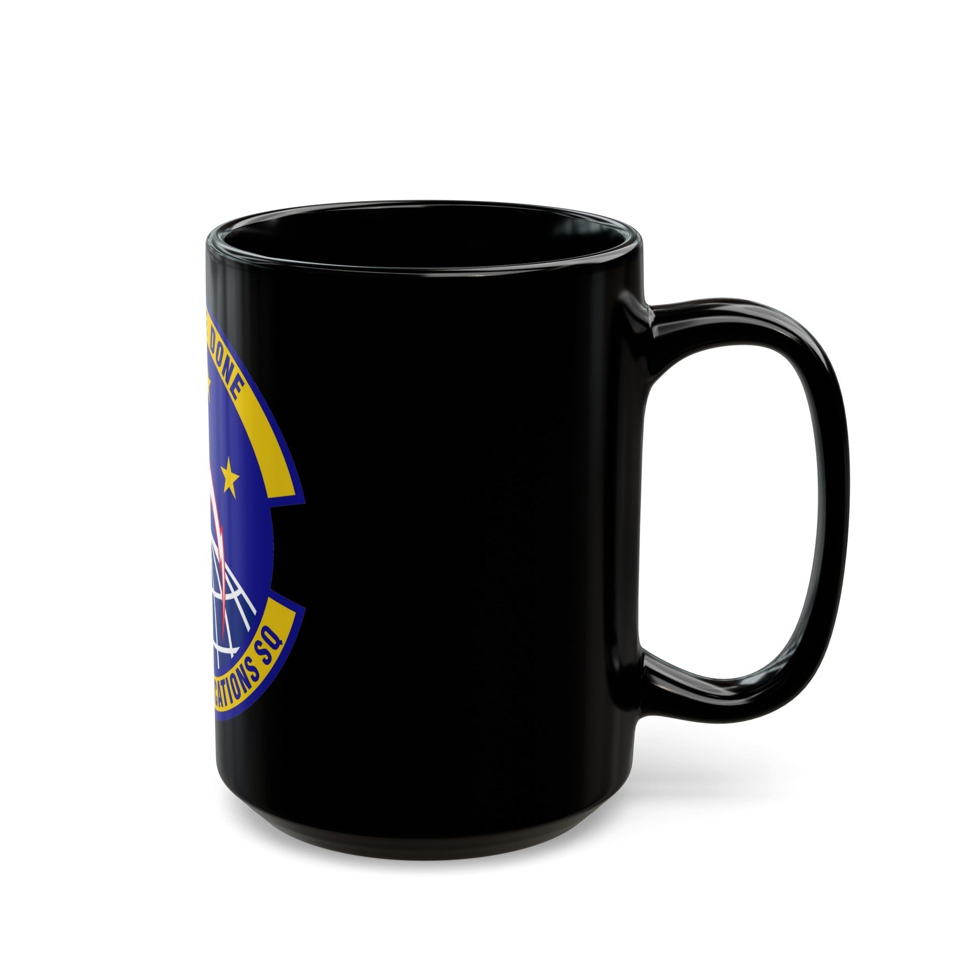 412th Communications Squadron (U.S. Air Force) Black Coffee Mug-The Sticker Space