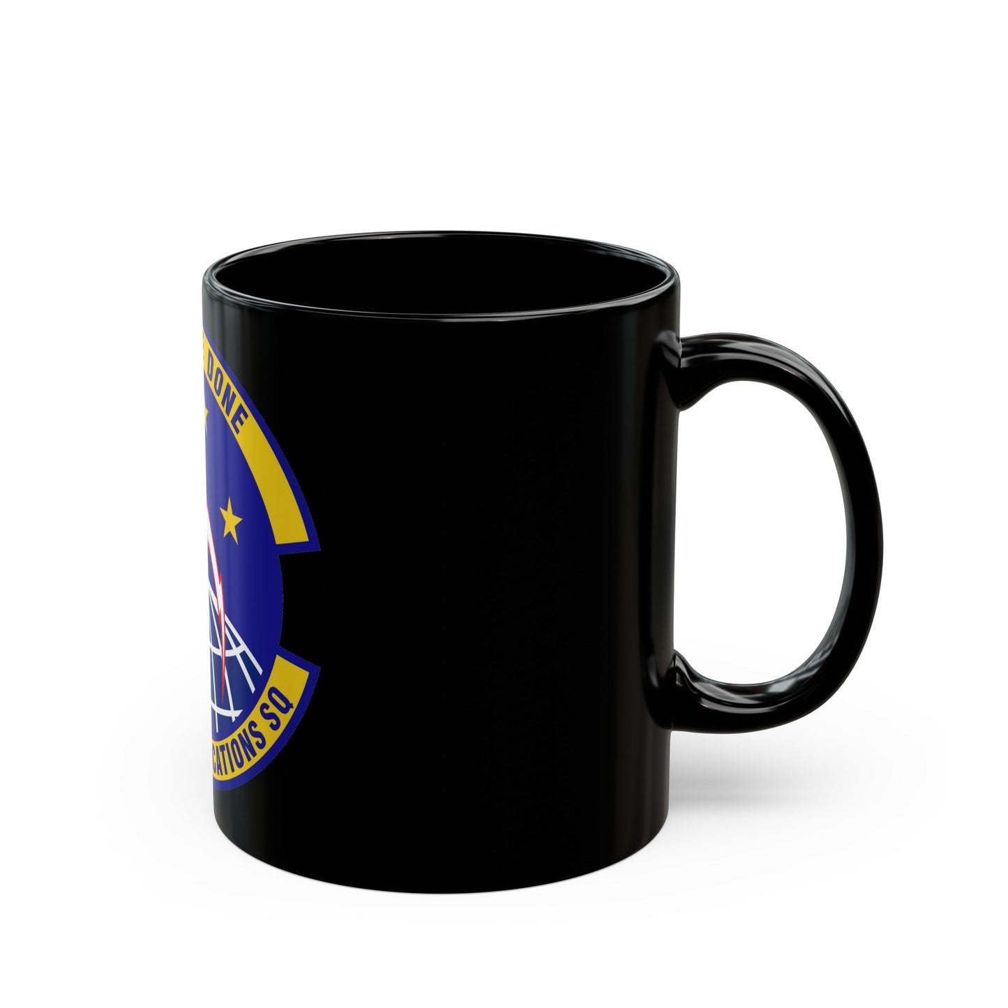 412th Communications Squadron (U.S. Air Force) Black Coffee Mug-The Sticker Space