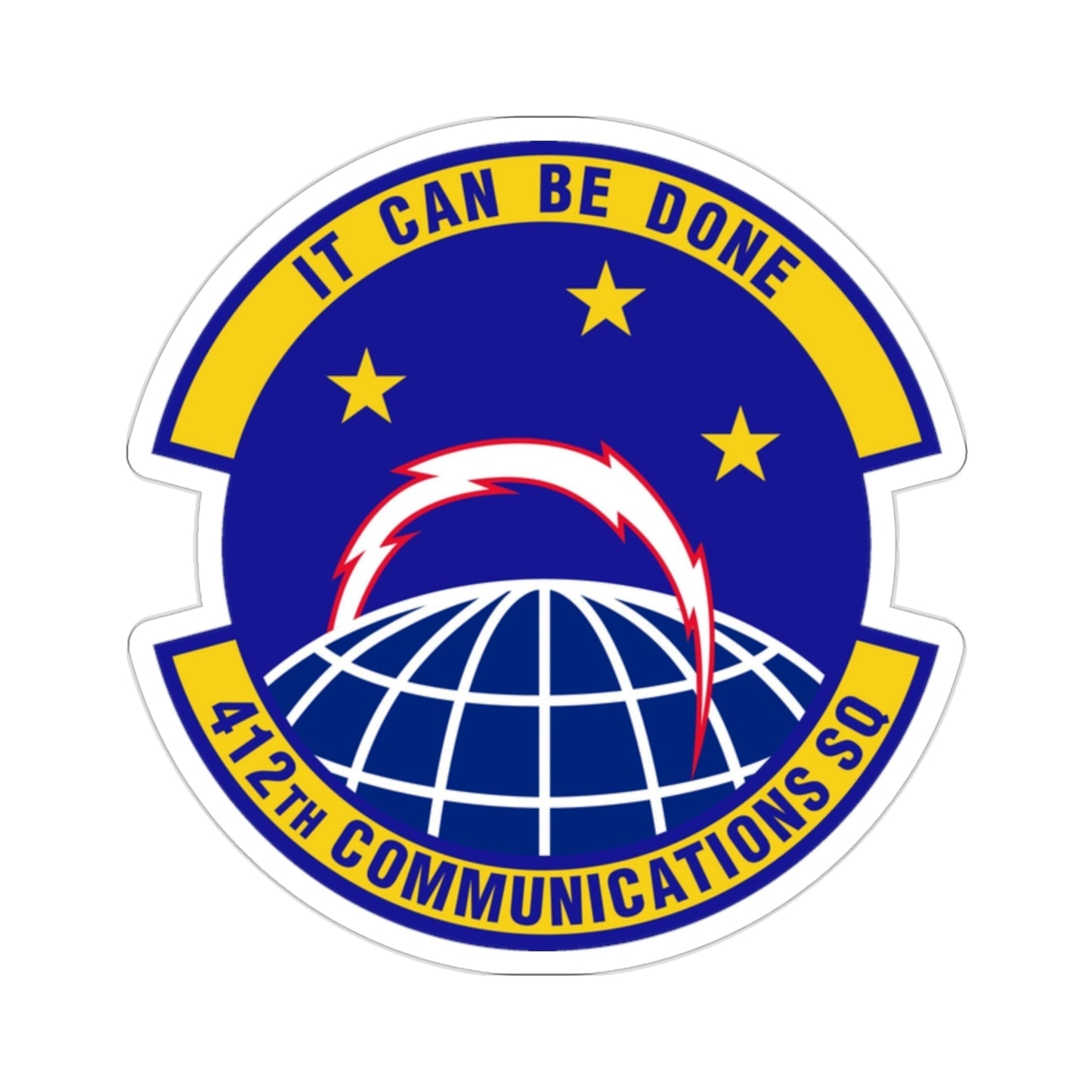 412th Communications Squadron (U.S. Air Force) STICKER Vinyl Die-Cut Decal-2 Inch-The Sticker Space