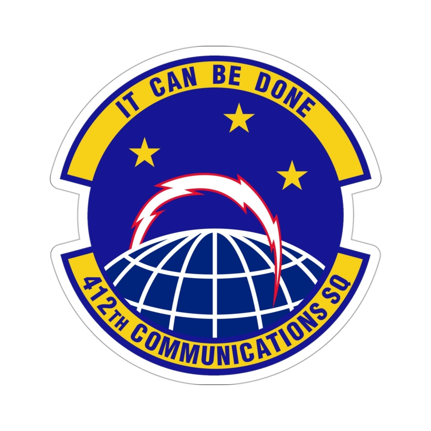 412th Communications Squadron (U.S. Air Force) STICKER Vinyl Die-Cut Decal-3 Inch-The Sticker Space