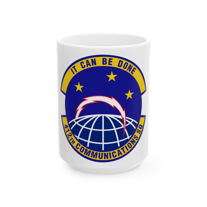 412th Communications Squadron (U.S. Air Force) White Coffee Mug-15oz-The Sticker Space