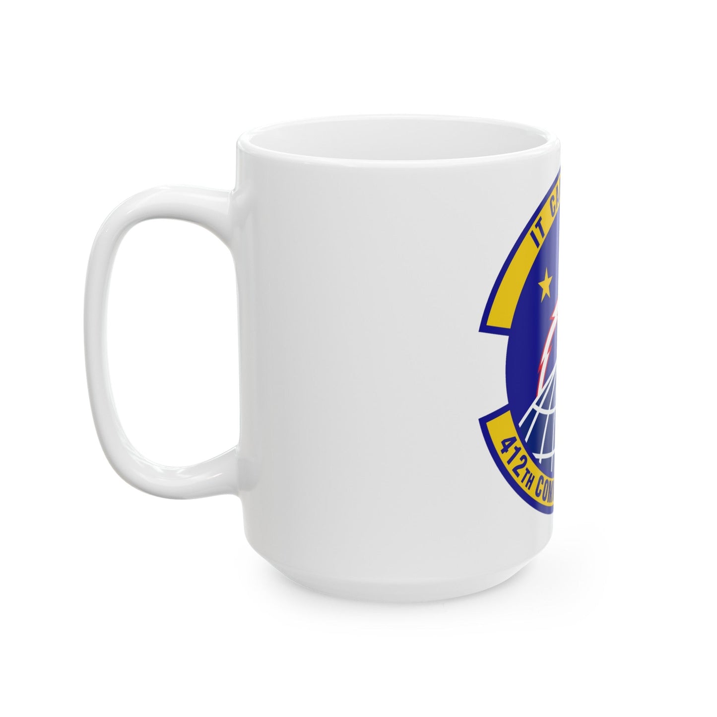 412th Communications Squadron (U.S. Air Force) White Coffee Mug-The Sticker Space