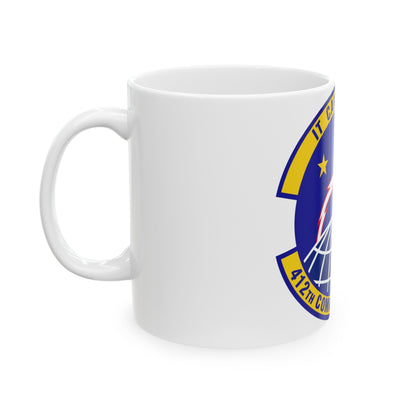 412th Communications Squadron (U.S. Air Force) White Coffee Mug-The Sticker Space