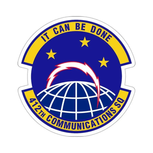 412th Communications Squadron (U.S. Air Force) STICKER Vinyl Kiss-Cut Decal 2 Inch White - The Sticker Space