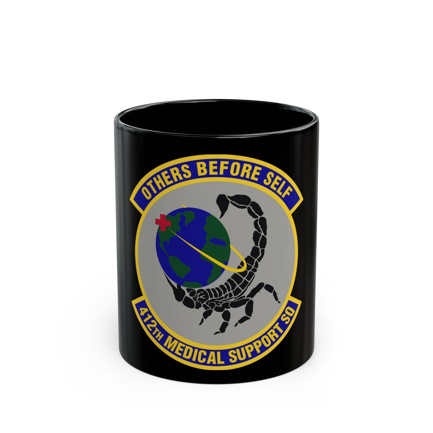 412th Medical Support Squadron (U.S. Air Force) Black Coffee Mug-11oz-The Sticker Space