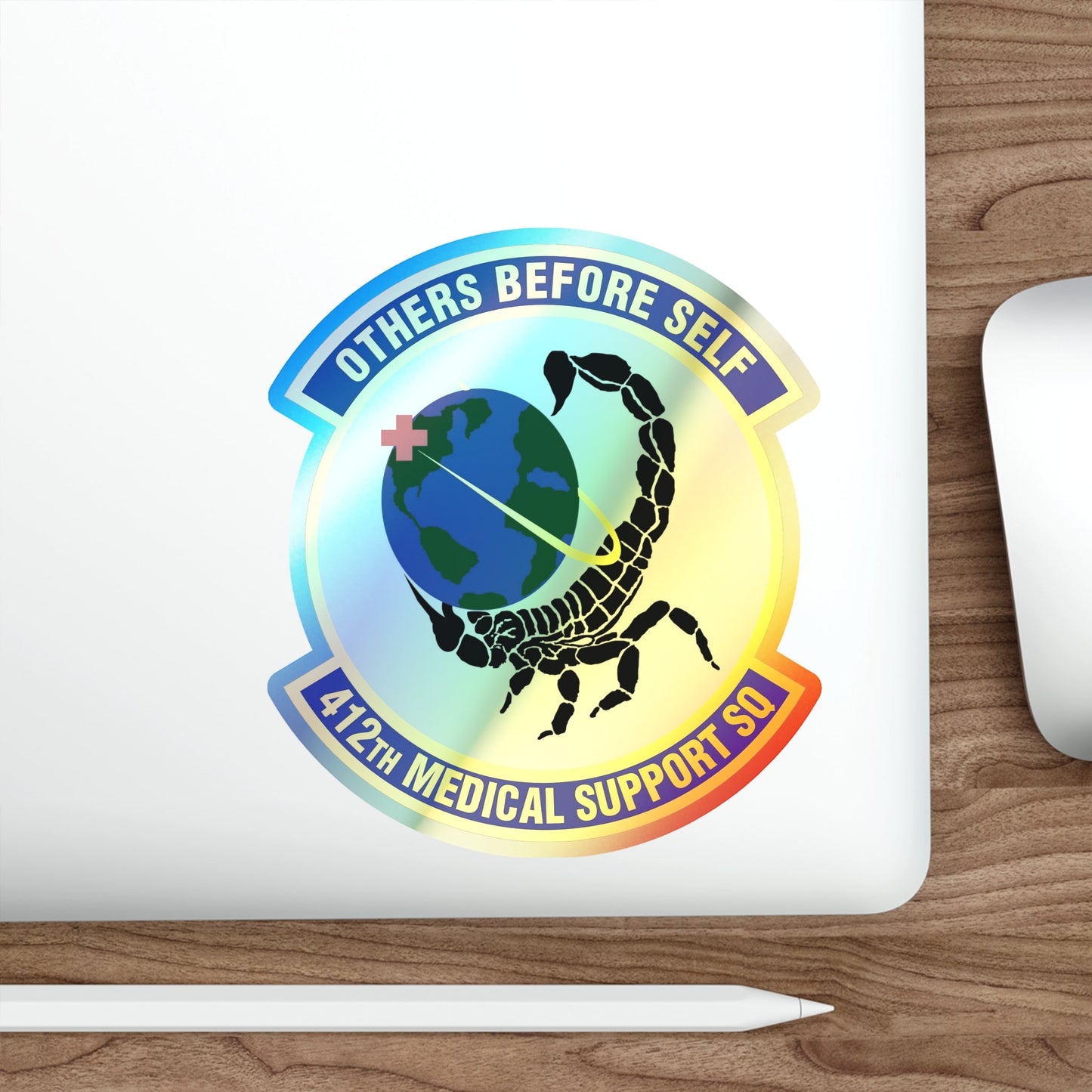 412th Medical Support Squadron (U.S. Air Force) Holographic STICKER Die-Cut Vinyl Decal-The Sticker Space