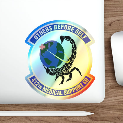 412th Medical Support Squadron (U.S. Air Force) Holographic STICKER Die-Cut Vinyl Decal-The Sticker Space