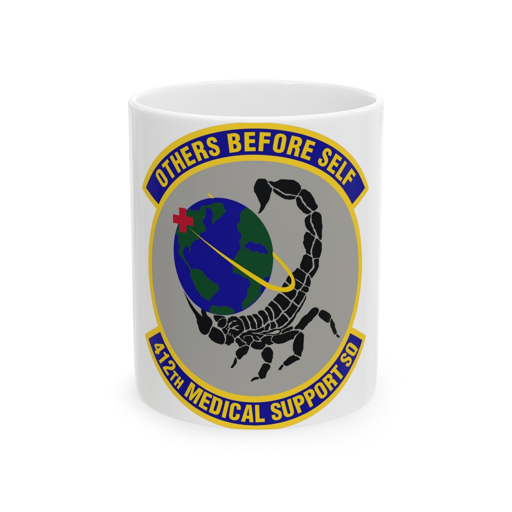 412th Medical Support Squadron (U.S. Air Force) White Coffee Mug-11oz-The Sticker Space