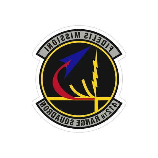 412th Range Squadron (U.S. Air Force) REVERSE PRINT Transparent Die-Cut STICKER 6 Inch Die-Cut Transparent - The Sticker Space