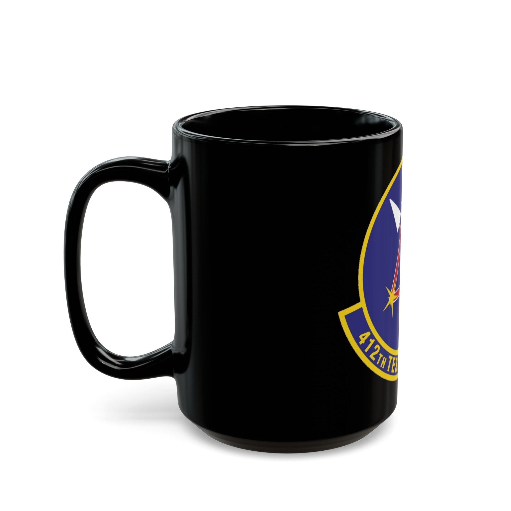 412th Test Support Squadron (U.S. Air Force) Black Coffee Mug-The Sticker Space