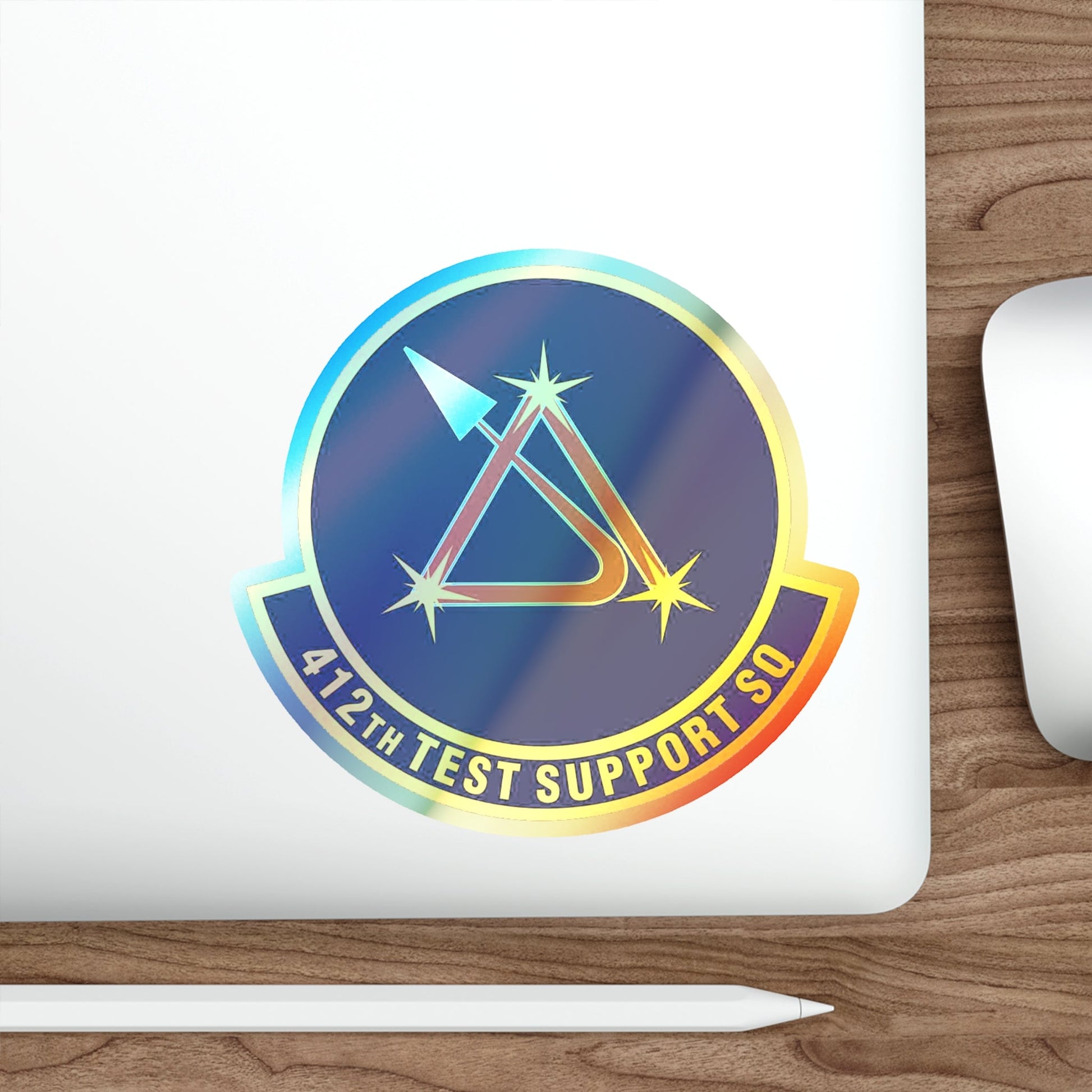 412th Test Support Squadron (U.S. Air Force) Holographic STICKER Die-Cut Vinyl Decal-The Sticker Space