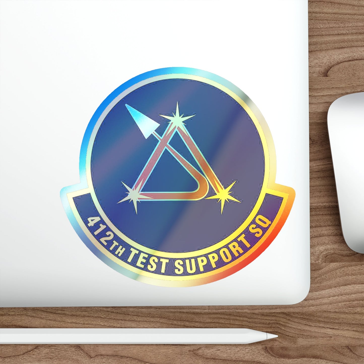 412th Test Support Squadron (U.S. Air Force) Holographic STICKER Die-Cut Vinyl Decal-The Sticker Space