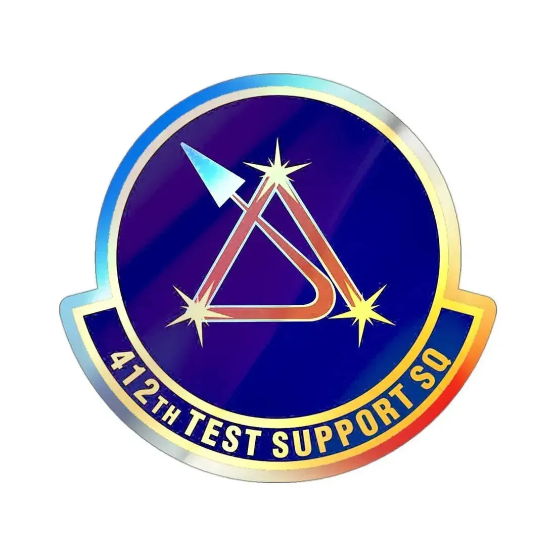412th Test Support Squadron (U.S. Air Force) Holographic STICKER Die-Cut Vinyl Decal - The Sticker Space