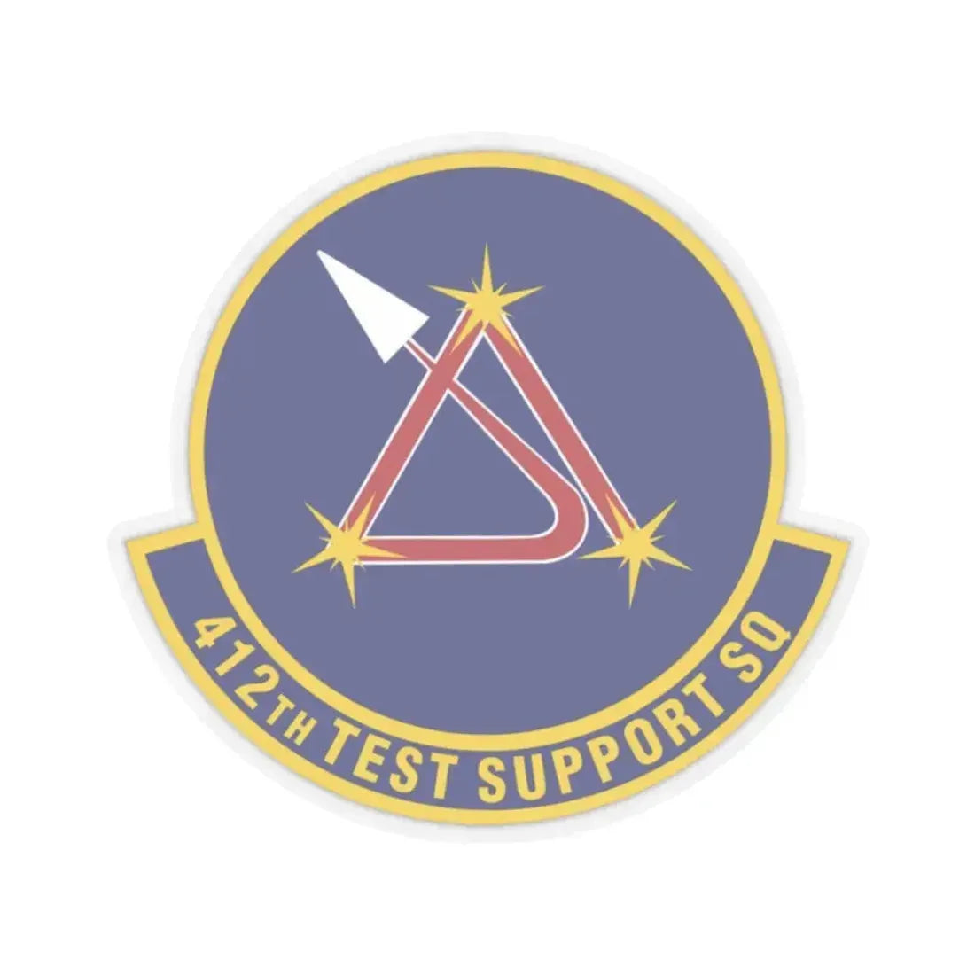 412th Test Support Squadron (U.S. Air Force) STICKER Vinyl Kiss-Cut Decal 2 Inch Transparent - The Sticker Space