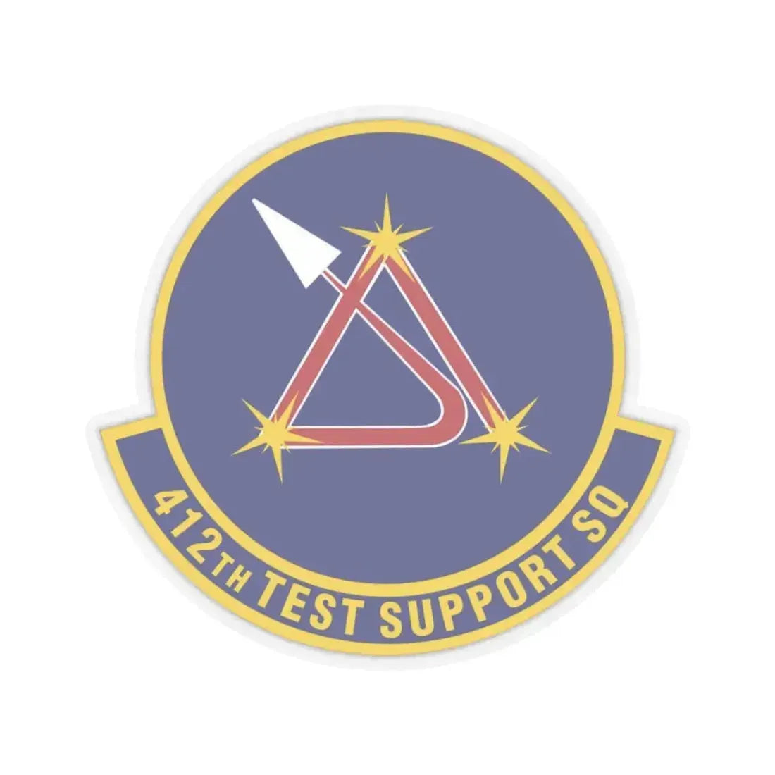 412th Test Support Squadron (U.S. Air Force) STICKER Vinyl Kiss-Cut Decal 4 Inch Transparent - The Sticker Space
