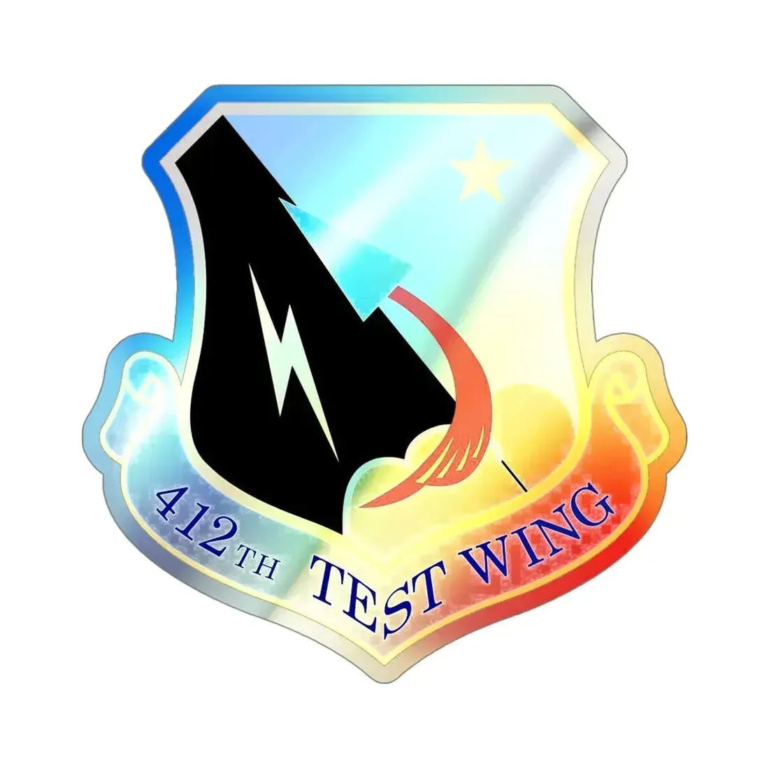412th Test Wing (U.S. Air Force) Holographic STICKER Die-Cut Vinyl Decal - The Sticker Space