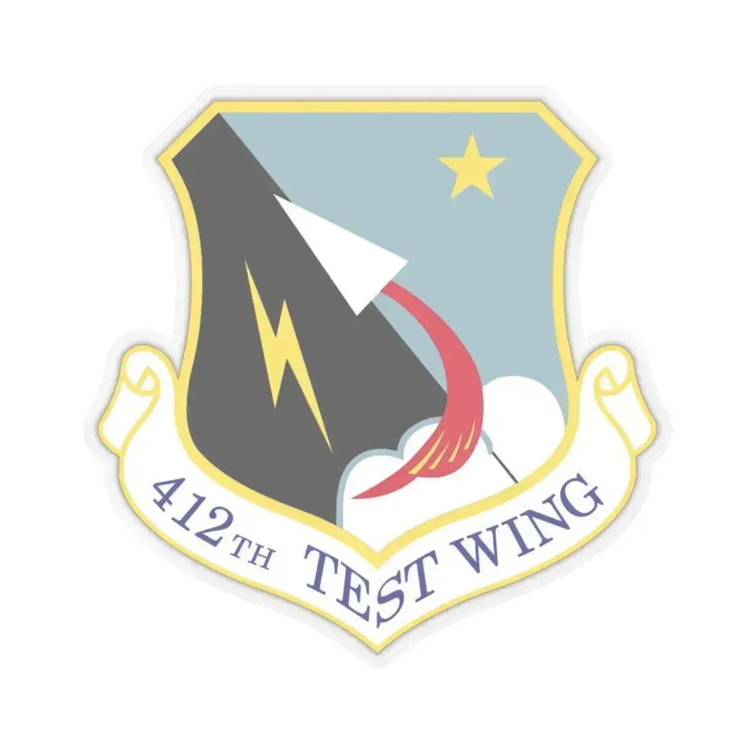 412th Test Wing (U.S. Air Force) STICKER Vinyl Kiss-Cut Decal 4 Inch Transparent - The Sticker Space