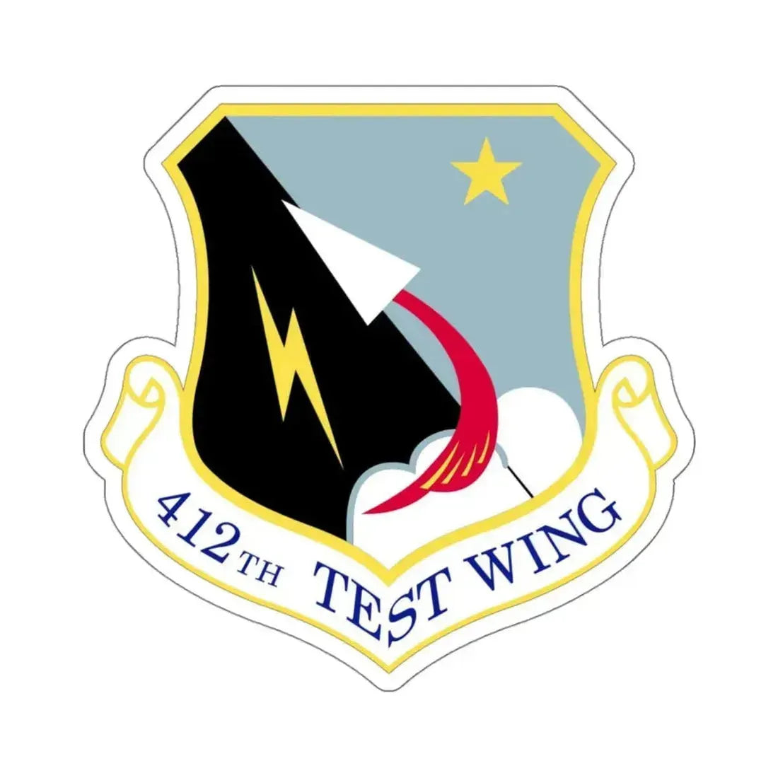 412th Test Wing (U.S. Air Force) STICKER Vinyl Kiss-Cut Decal 4 Inch White - The Sticker Space