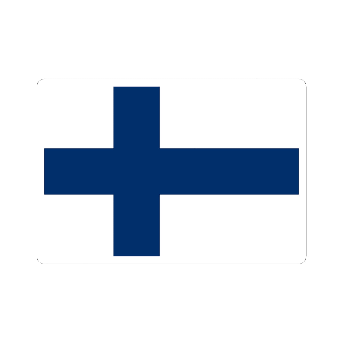Flag of Finland 3-2 (Finland) STICKER Vinyl Kiss-Cut Decal