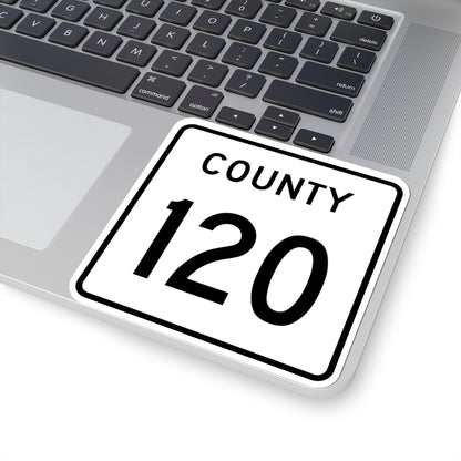 County 120 square (Minnesota) (Road Sign) STICKER Vinyl Kiss-Cut Decal