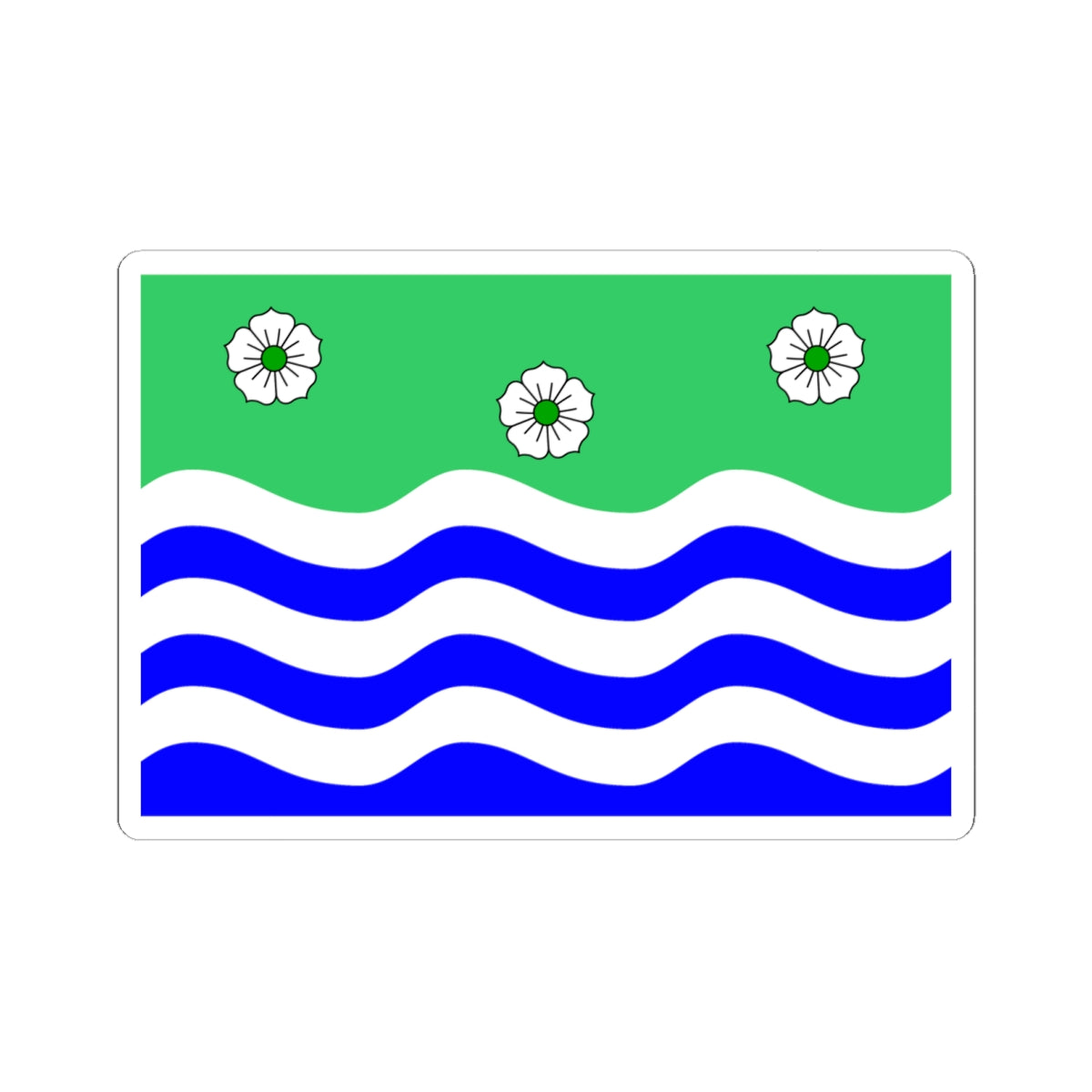 Flag of Cumberland (England) STICKER Vinyl Kiss-Cut Decal