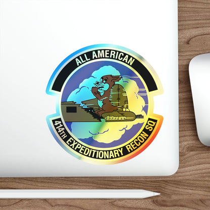 414th Expeditionary Reconnaissance Squadron (U.S. Air Force) Holographic STICKER Die-Cut Vinyl Decal-The Sticker Space