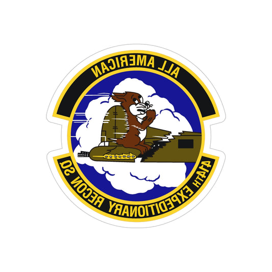 414th Expeditionary Reconnaissance Squadron (U.S. Air Force) REVERSE PRINT Transparent STICKER-6" × 6"-The Sticker Space