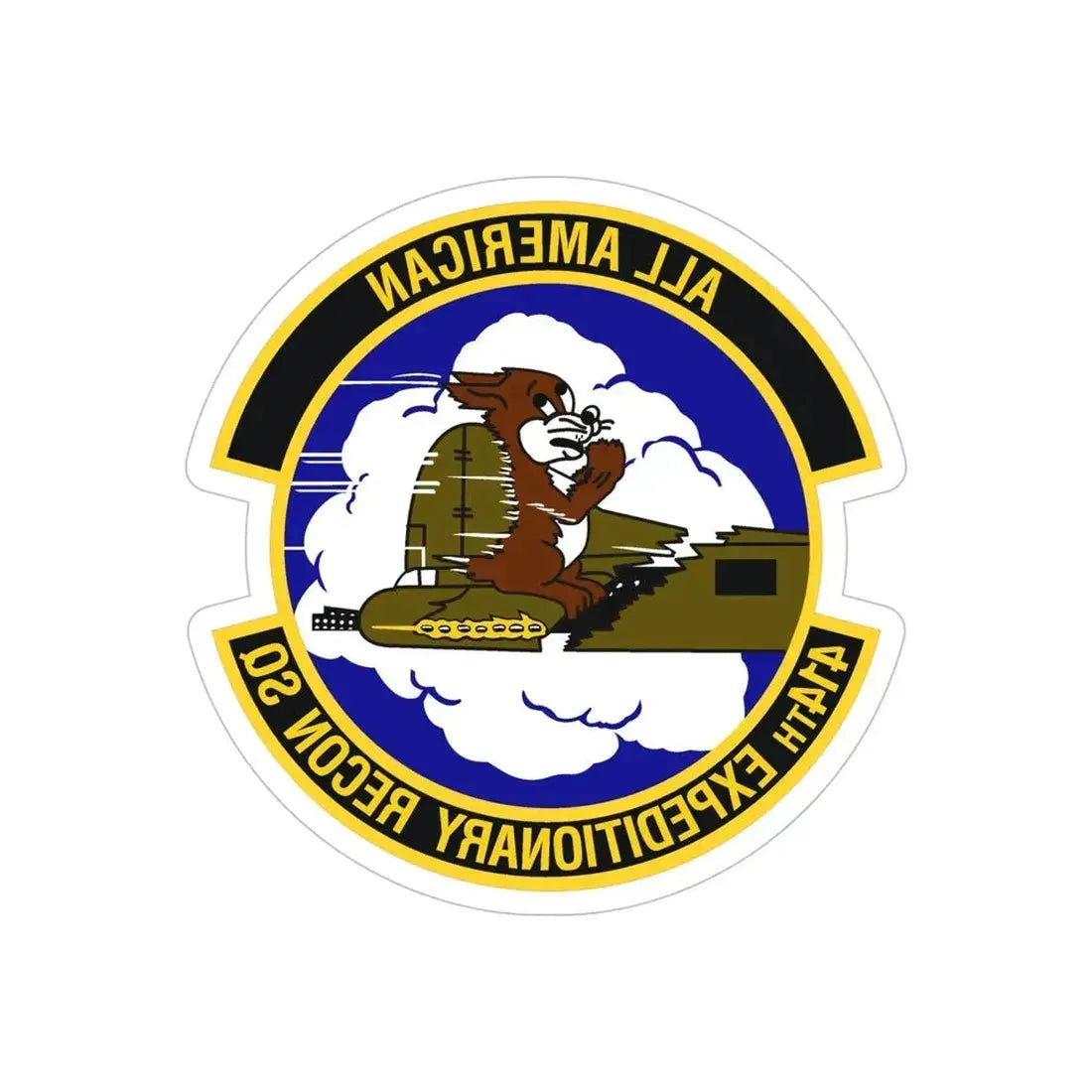 414th Expeditionary Reconnaissance Squadron (U.S. Air Force) REVERSE PRINT Transparent Die-Cut STICKER - The Sticker Space