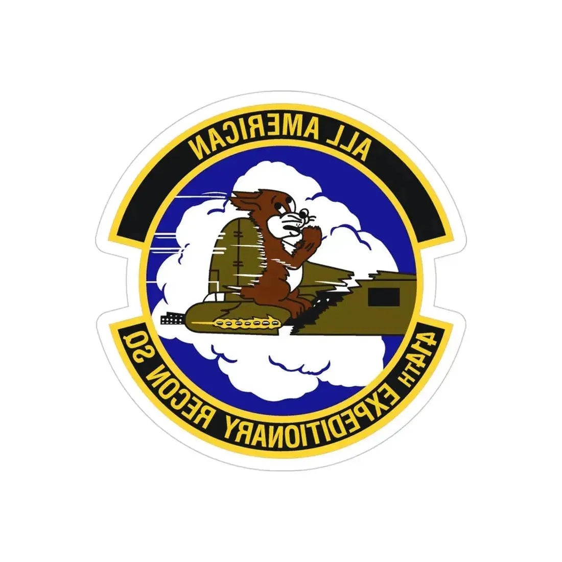 414th Expeditionary Reconnaissance Squadron (U.S. Air Force) REVERSE PRINT Transparent Die-Cut STICKER - The Sticker Space