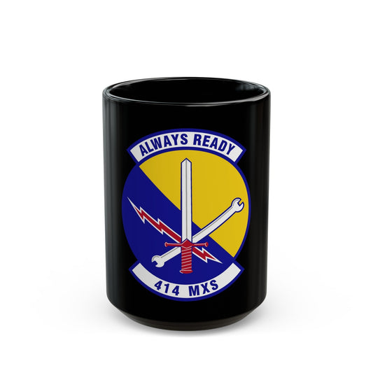 414th Maintenance Squadron (U.S. Air Force) Black Coffee Mug-15oz-The Sticker Space