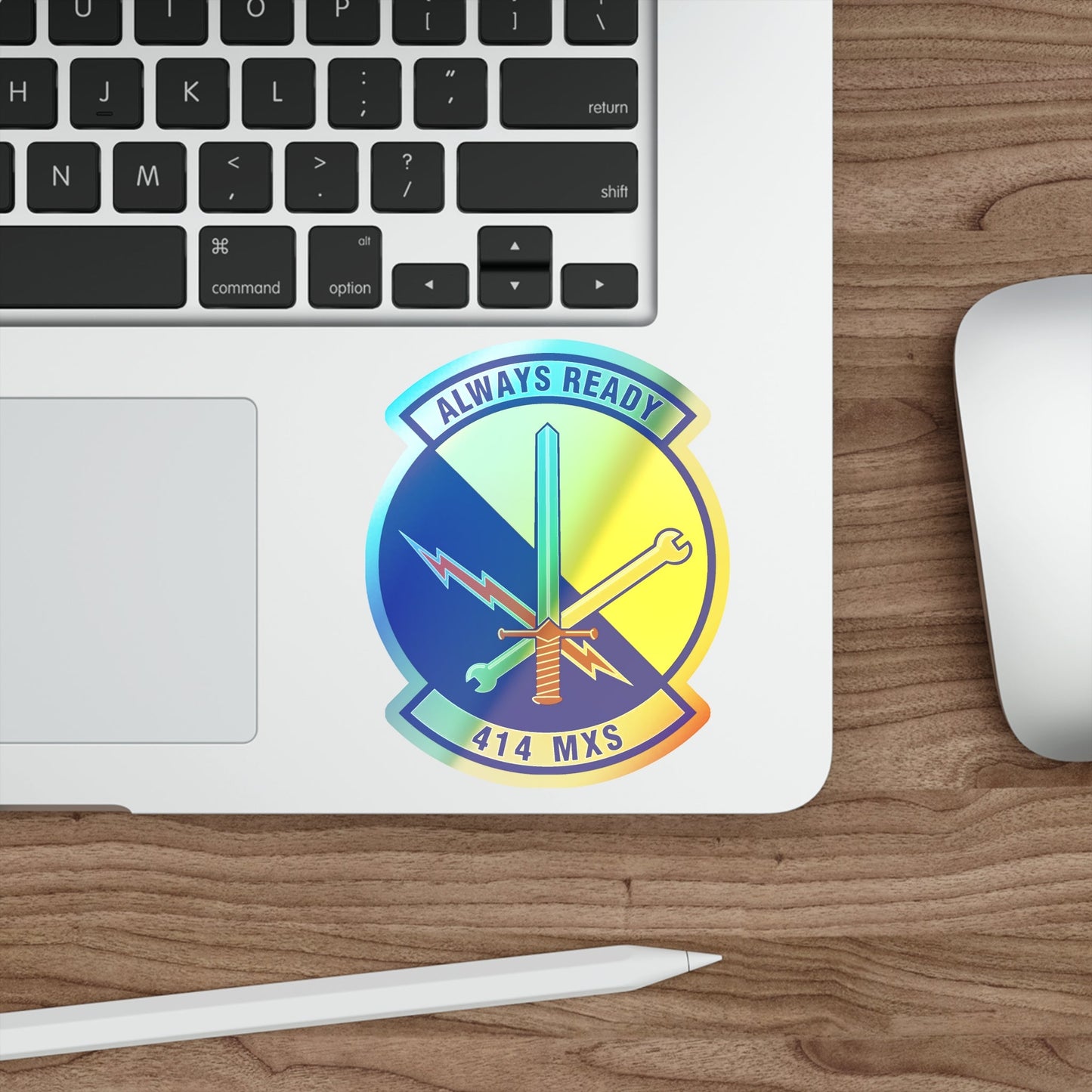 414th Maintenance Squadron (U.S. Air Force) Holographic STICKER Die-Cut Vinyl Decal-The Sticker Space