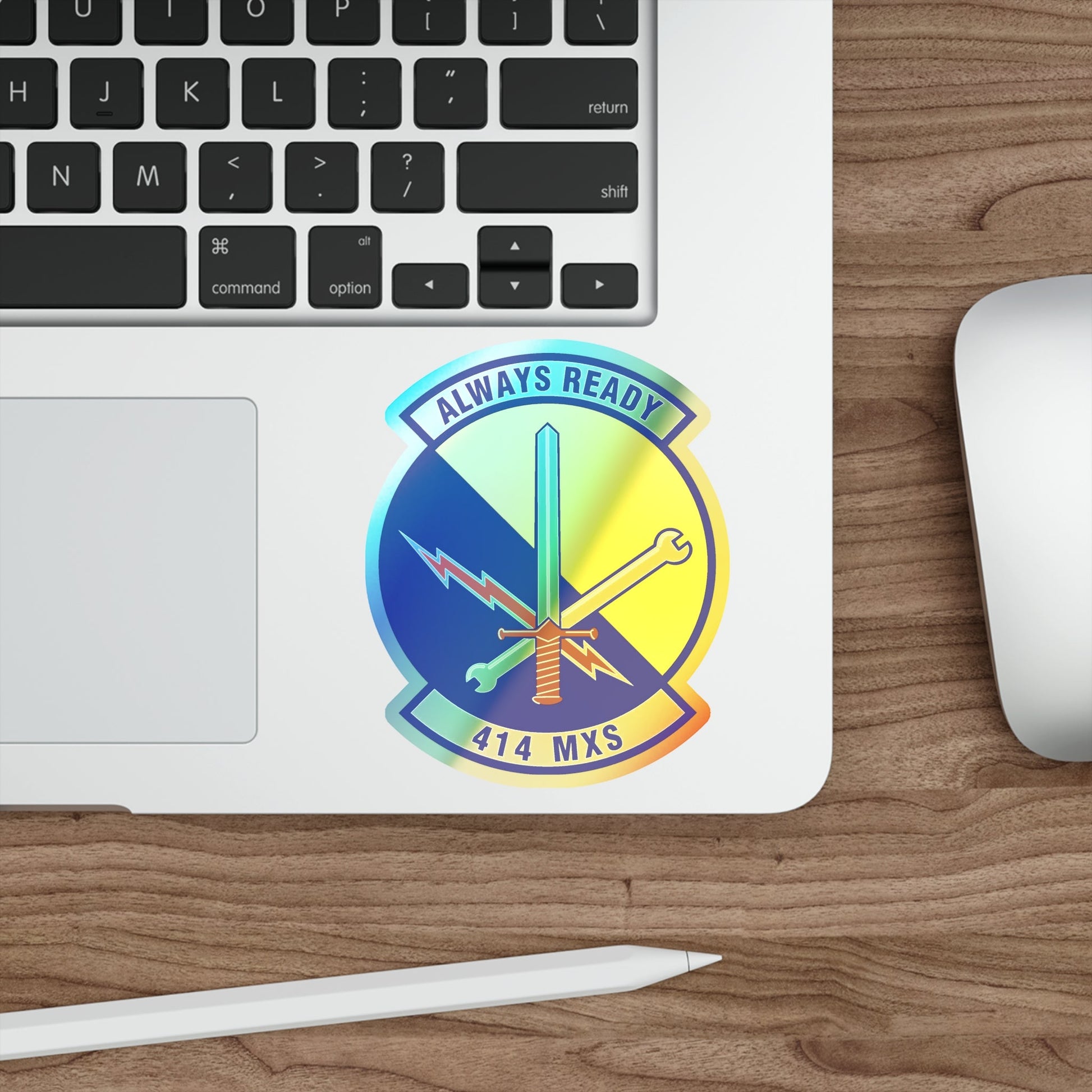 414th Maintenance Squadron (U.S. Air Force) Holographic STICKER Die-Cut Vinyl Decal-The Sticker Space