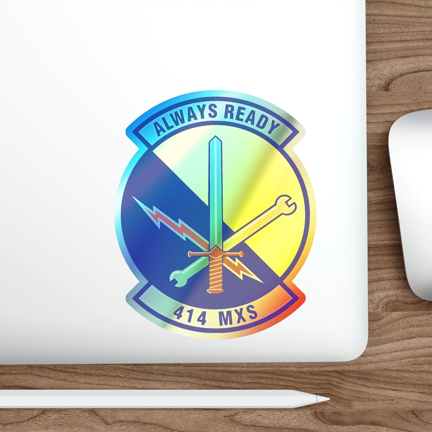 414th Maintenance Squadron (U.S. Air Force) Holographic STICKER Die-Cut Vinyl Decal-The Sticker Space