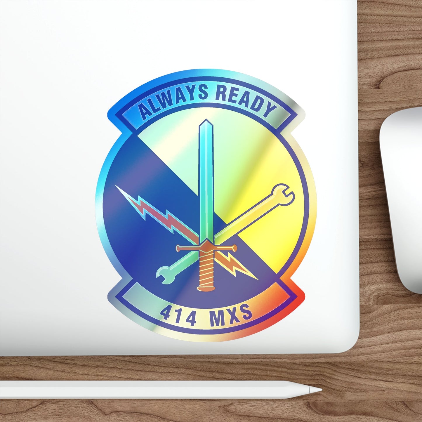 414th Maintenance Squadron (U.S. Air Force) Holographic STICKER Die-Cut Vinyl Decal-The Sticker Space