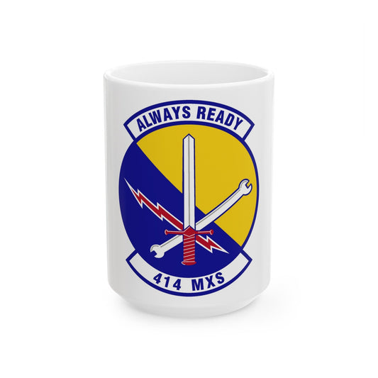 414th Maintenance Squadron (U.S. Air Force) White Coffee Mug-15oz-The Sticker Space