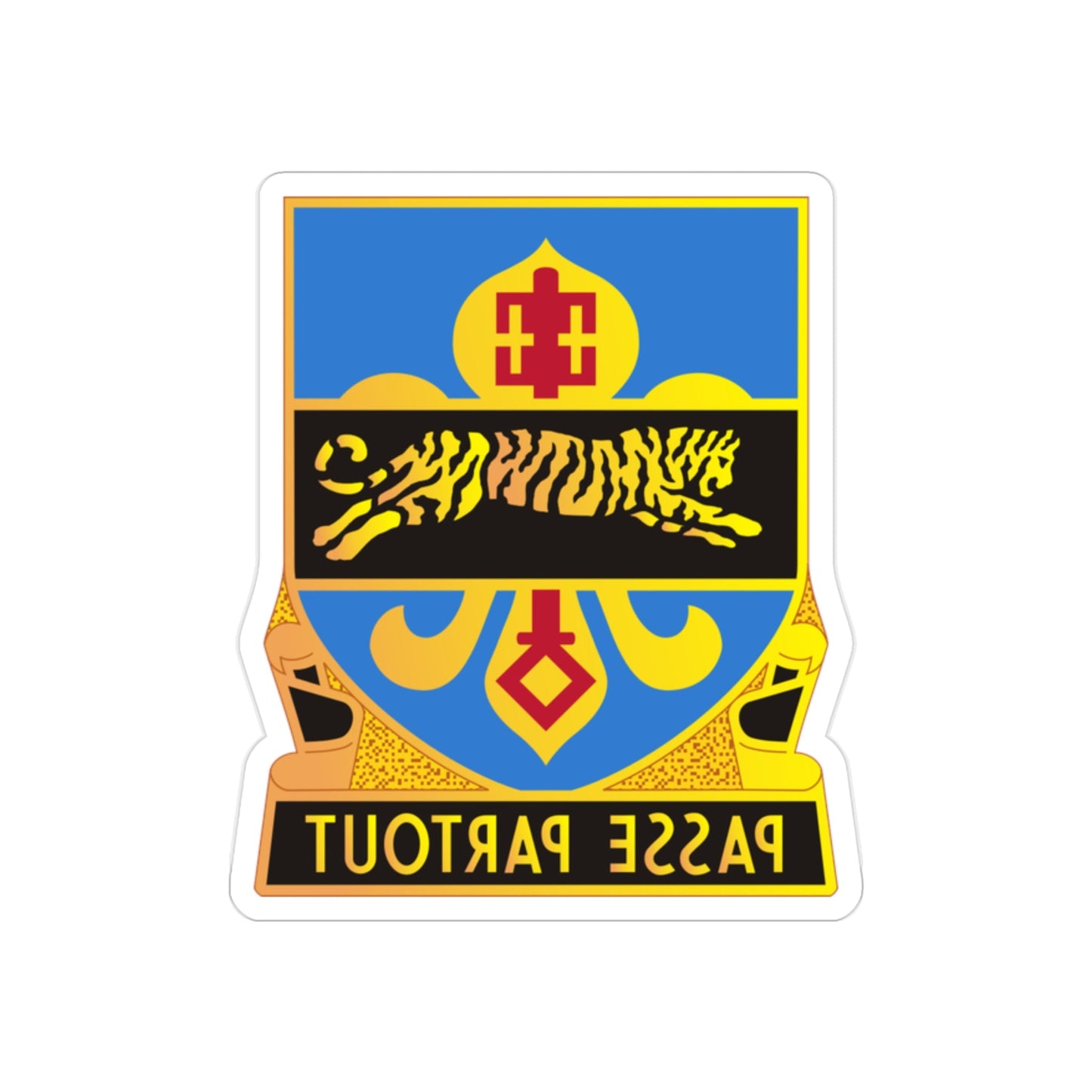 415 Military Intelligence Battalion (U.S. Army) REVERSE PRINT Transparent STICKER-2" × 2"-The Sticker Space