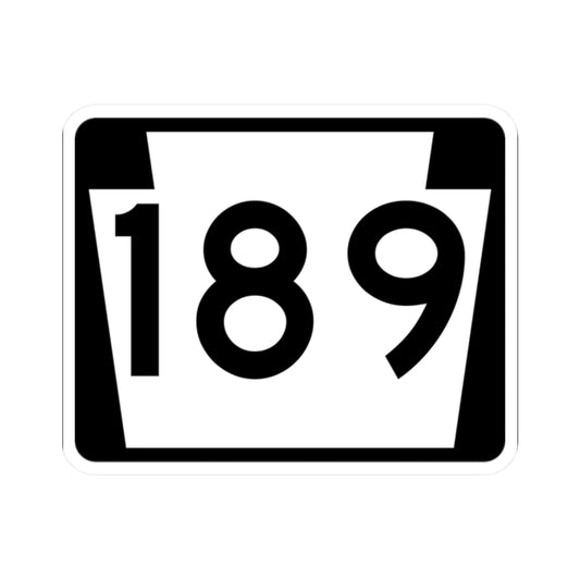 PA-189 (Pennsylvania) (Road Sign) STICKER Vinyl Kiss-Cut Decal