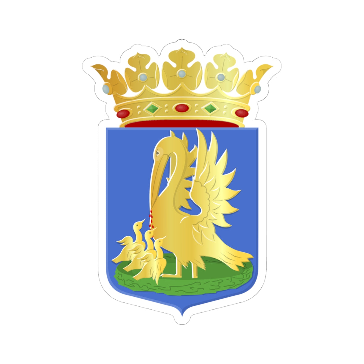 Appingedam wapen (Netherlands) (Coat of Arms) STICKER Vinyl Kiss-Cut Decal