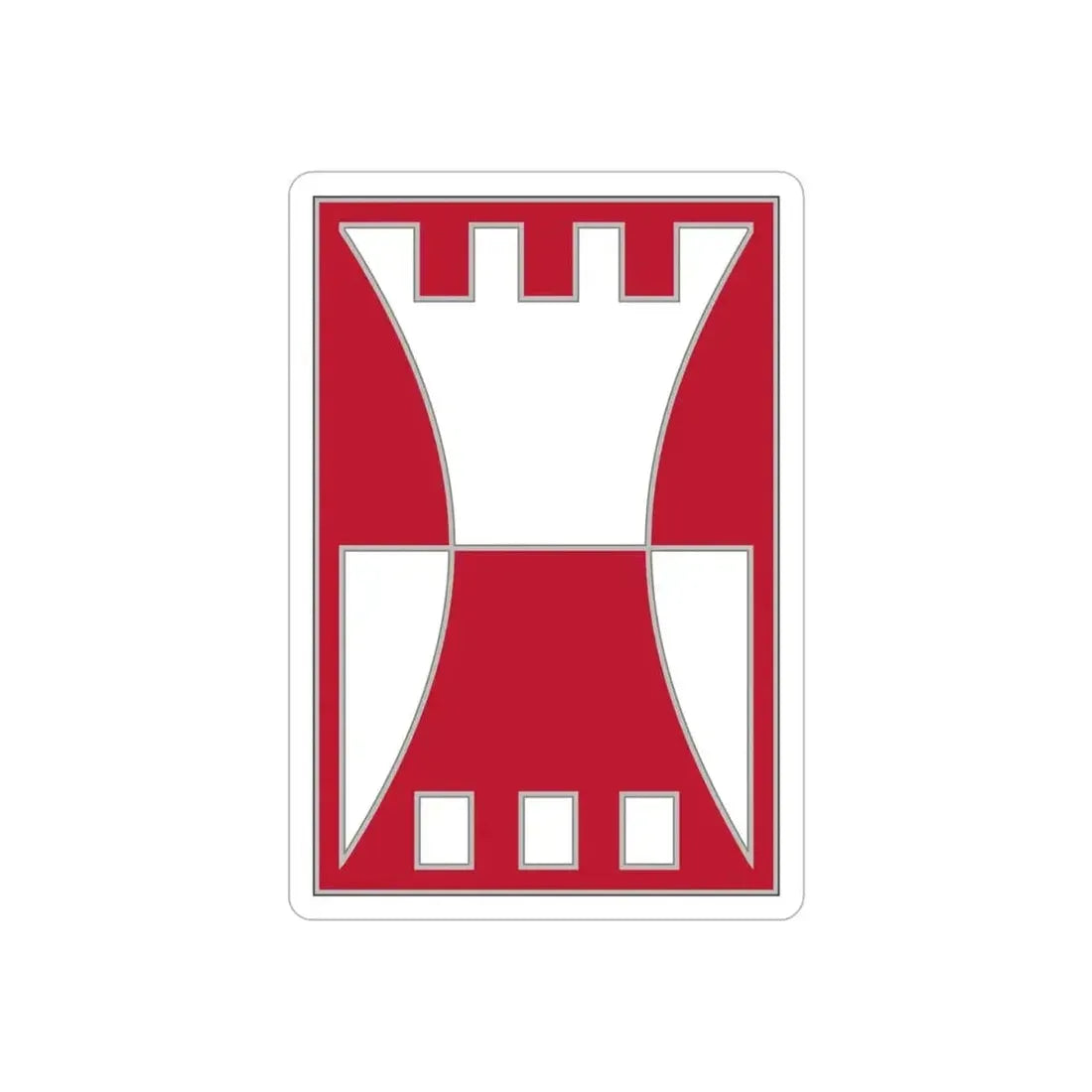 416 Engineer Command (U.S. Army) REVERSE PRINT Transparent Die-Cut STICKER - The Sticker Space