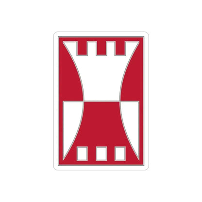 416 Engineer Command (U.S. Army) REVERSE PRINT Transparent Die-Cut STICKER - The Sticker Space